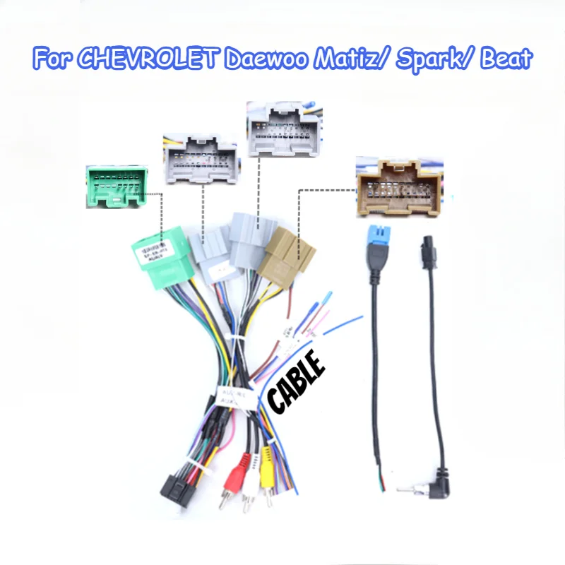 MAMSM For CHEVROLET Daewoo Matiz/ Spark/ Beat Car radio Canbus box GM-SS-04A Adaptor Decoder Wiring Harness Cable Android Stereo