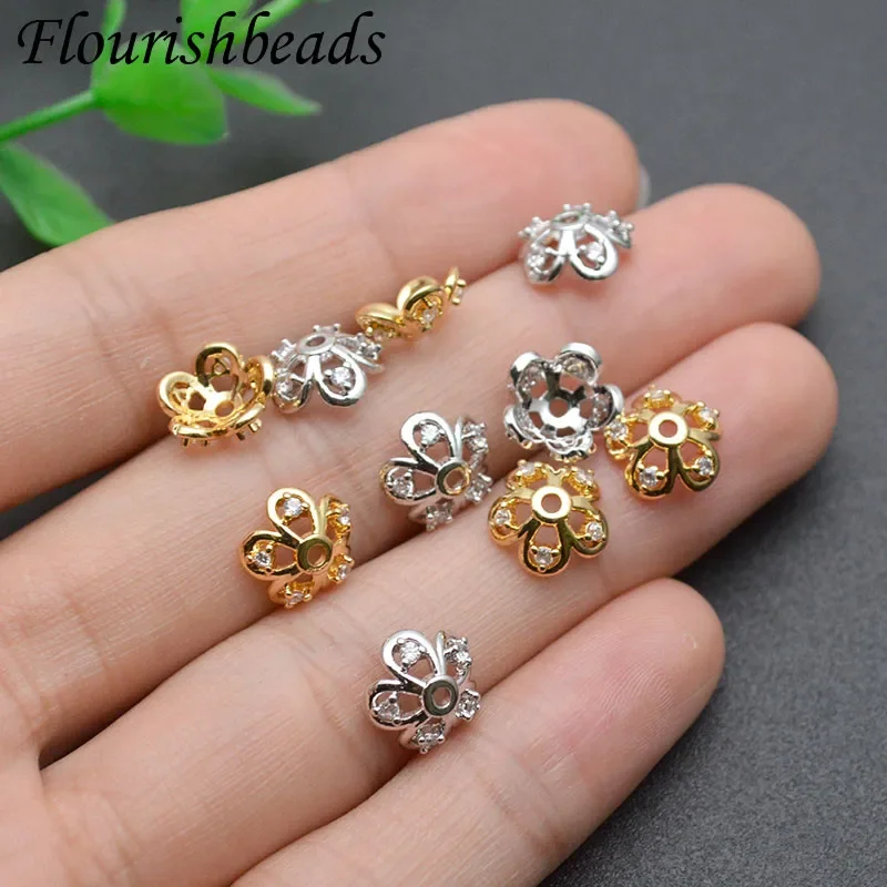 Imagem -03 - Loose Spacer Beads para Fazer Jóias Ouro e Cor Prata sem Níquel Flower Beads Caps Acessórios Suprimentos mm mm 11 mm