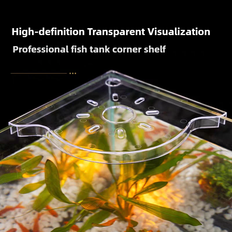 Plastic Aquarium Fish Tank Corner Storage Rack Landscaping Bracket Desktop Divider Shelf for Living Room Fish Tank Accessories