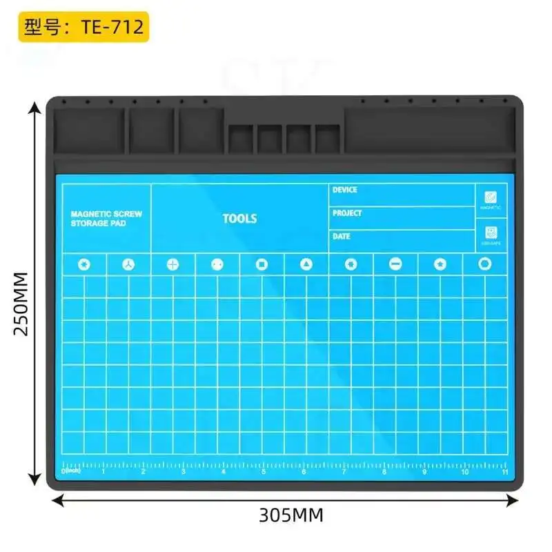 2 IN1 ESD ซิลิโคนแผ่นบัดกรีแม่เหล็กความร้อนฉนวนกันความร้อนทํางานแพลตฟอร์ม Pad PC การบํารุงรักษาโทรศัพท์อะไหล่ตําแหน่งสะดวก