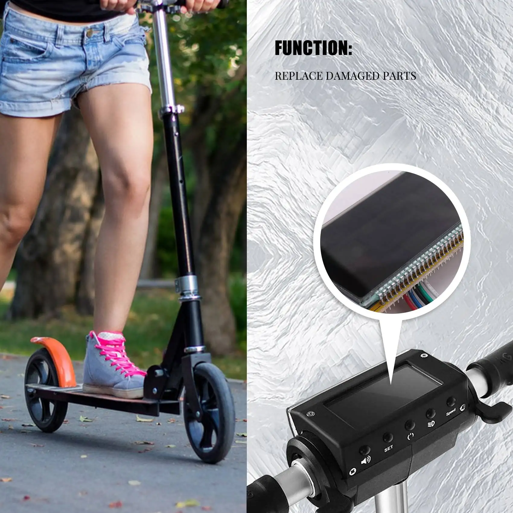 

SA-36V Electric Scooter Display LCD Screen 8 Inches Electric Scooter Replacement Accessories Suitable for S1 S2