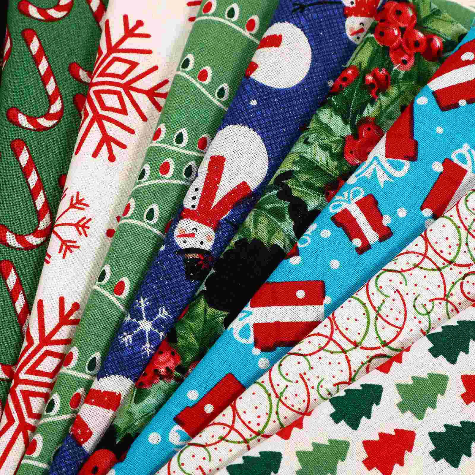 Christmas DIY Supplies Cloth Group Head Small Floral Cotton Fabric Skirt Crafts Decorations for Tree