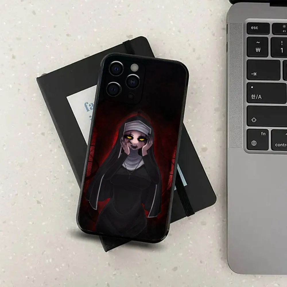 The N-Nun Valak Horror Phone Case For Apple iPhone 15,14,13,12,11,Pro,X,XS,Max,XR,Plus,Mini Soft Black Cover