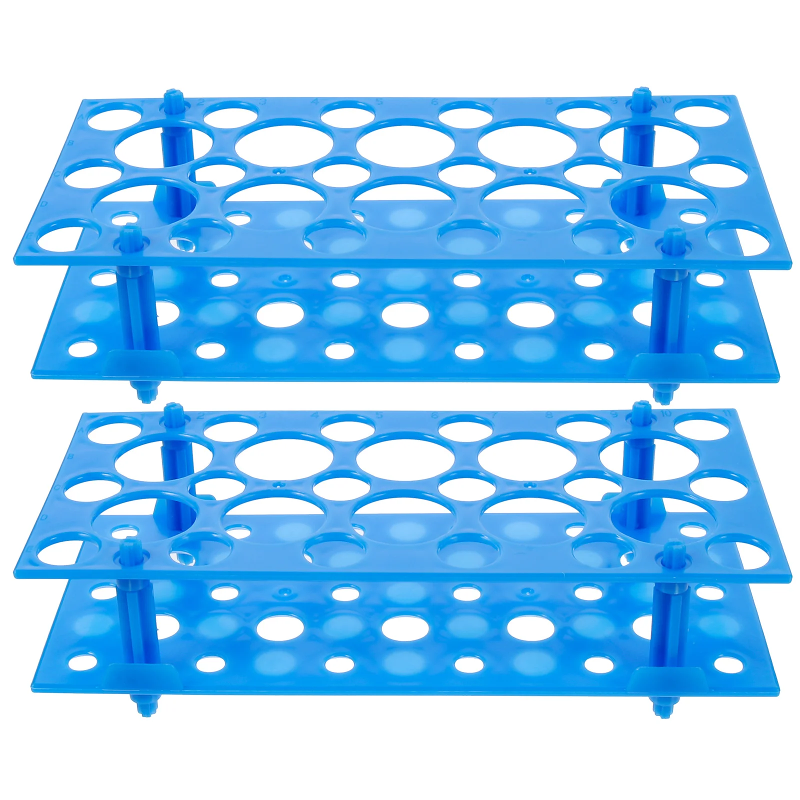 

2pcs Tube Rack Detachable Plastic Test Tube Stand 28 Holes Lightweight Rack For Laboratory Scientific Research