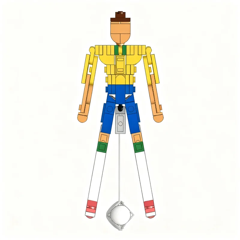 162pcs MOC Brazil Football Player MK03-FB08 Model Building Blocks Construction Idea Collection Display Assemble Craft Creative