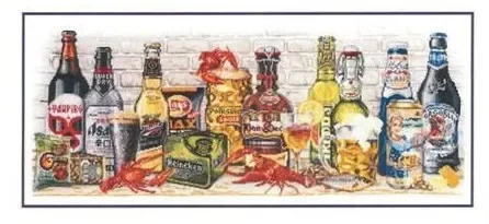 Amishop Top Quality Lovely Cute Counted Cross Stitch Kit Beer Wine Cocktail Food And Drink Lobster Light And Dark Mary Weaver