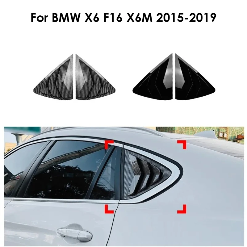 

Car Rear Window Louvers For BMW X6 F16 X6M 2015-2019 Shutter Cover Trim Exterior Tuning Aftermarket Car Accessories