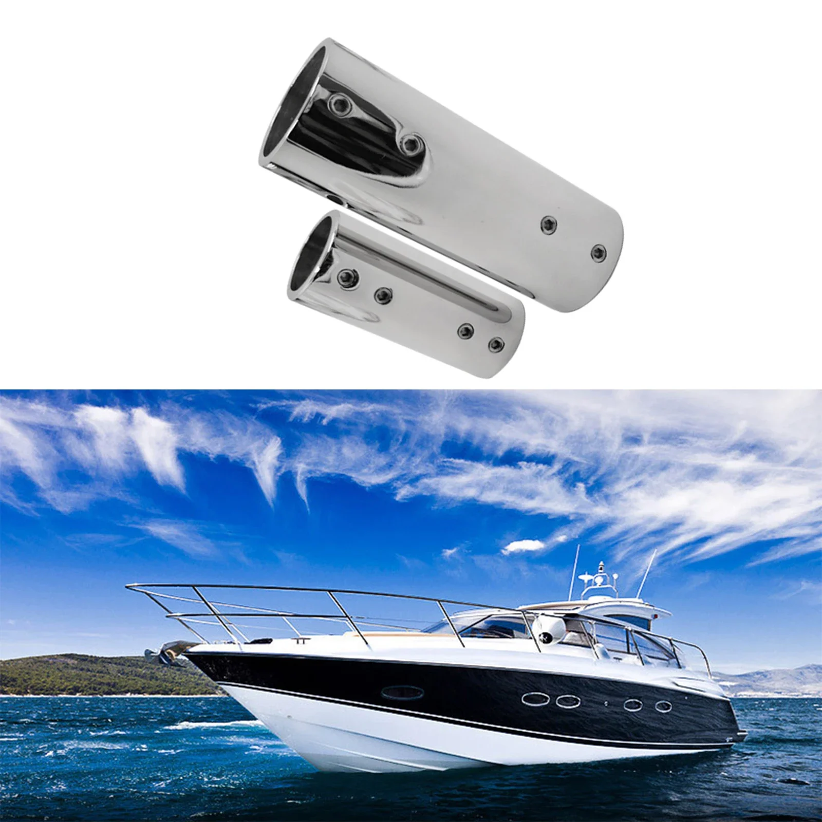 

Marine Pipe Connector 22/25/30/32mm Stainless Steel Straight-through 2-way Circular Pipe Connection Joint For Boat Yacht Parts