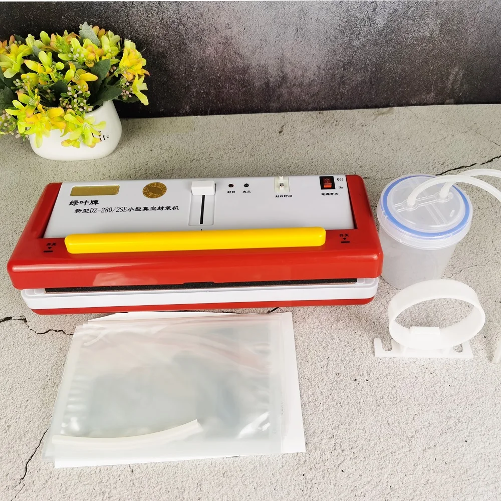 

220V /110V --DZ-280/2SE Household Vacuum Sealer for Food Fruit , Food Vacuum Packaging Machine dry or wet environment available