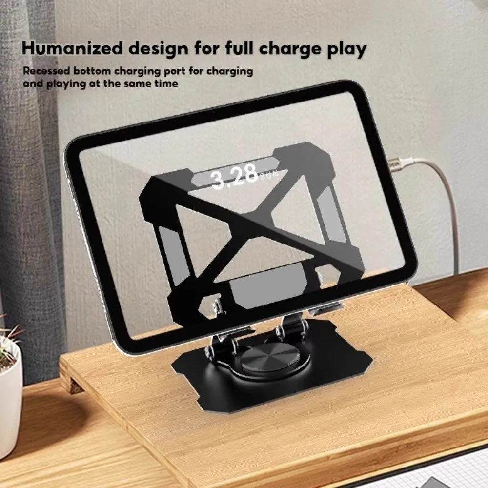 

Adjustable Tablet Stand 360 Degree Rotation Heat Dissipation Desktop Stand Holder Hollow Anti Slip Base Cell Phone Stand Office