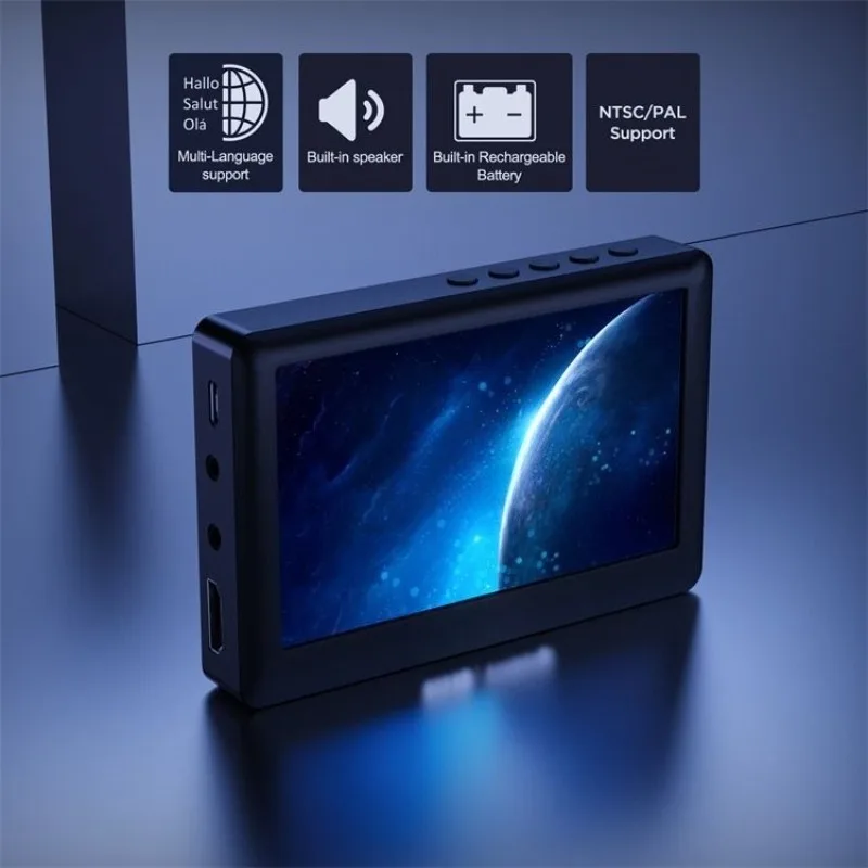 Leitor de cartão de caixa de gravação de tela de 4,3 polegadas Saída de vídeo HDMI suporta cartão TF U disk