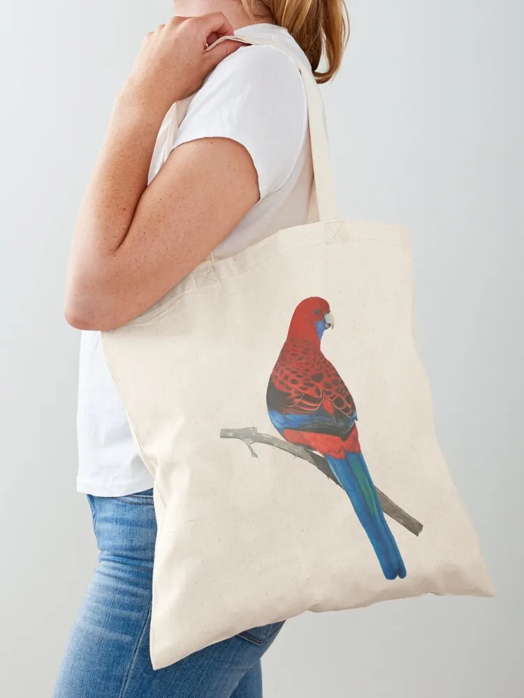 

Crimson Rosella Australian Bird Tote Bag personalized tote bag supermarket folding bag Big Canvas