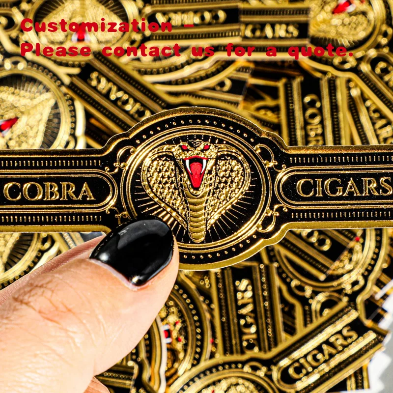 custom.Hot Sale Design Emboss Cigar Label Your Cigar Label Printing Paper Cuban Cigar Label