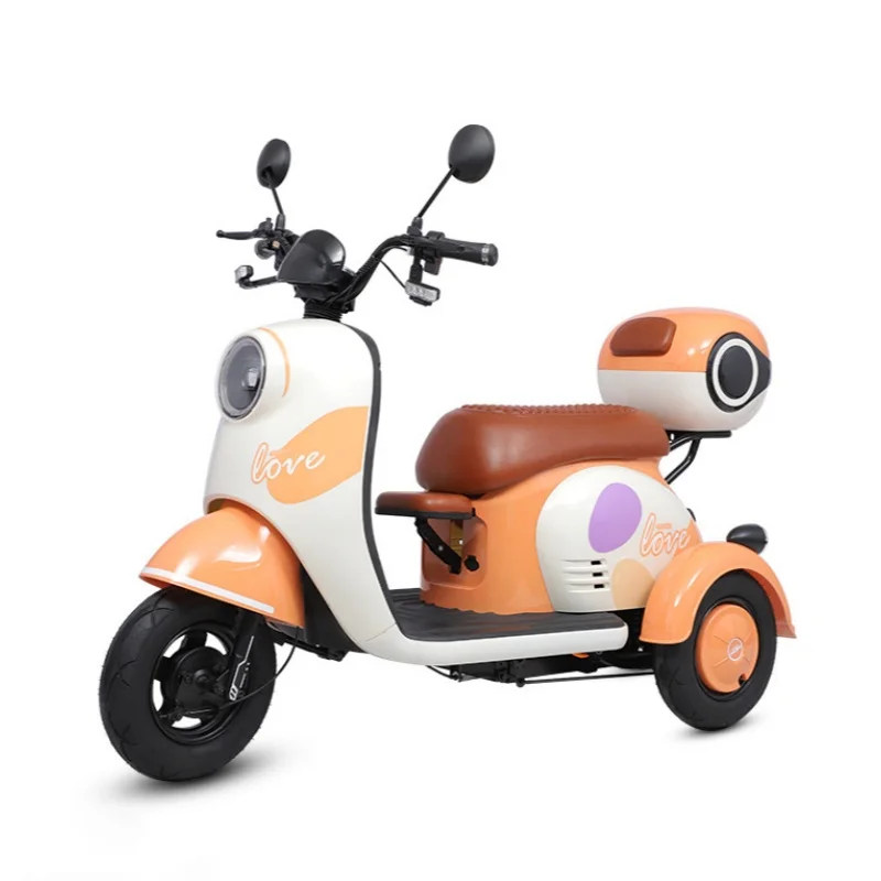 Adult Electric Scooter for Long Distance Powerful 1000W 60V 20AH Women Parents Child Electric Tricycle for 3 Passenger Seat