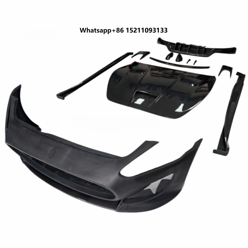 Auto-Frontstoßstange Motorhaube Seitenschweller Spiegelabdeckungen Heckdiffusor Spoiler für Karosserie-Styling-Kit