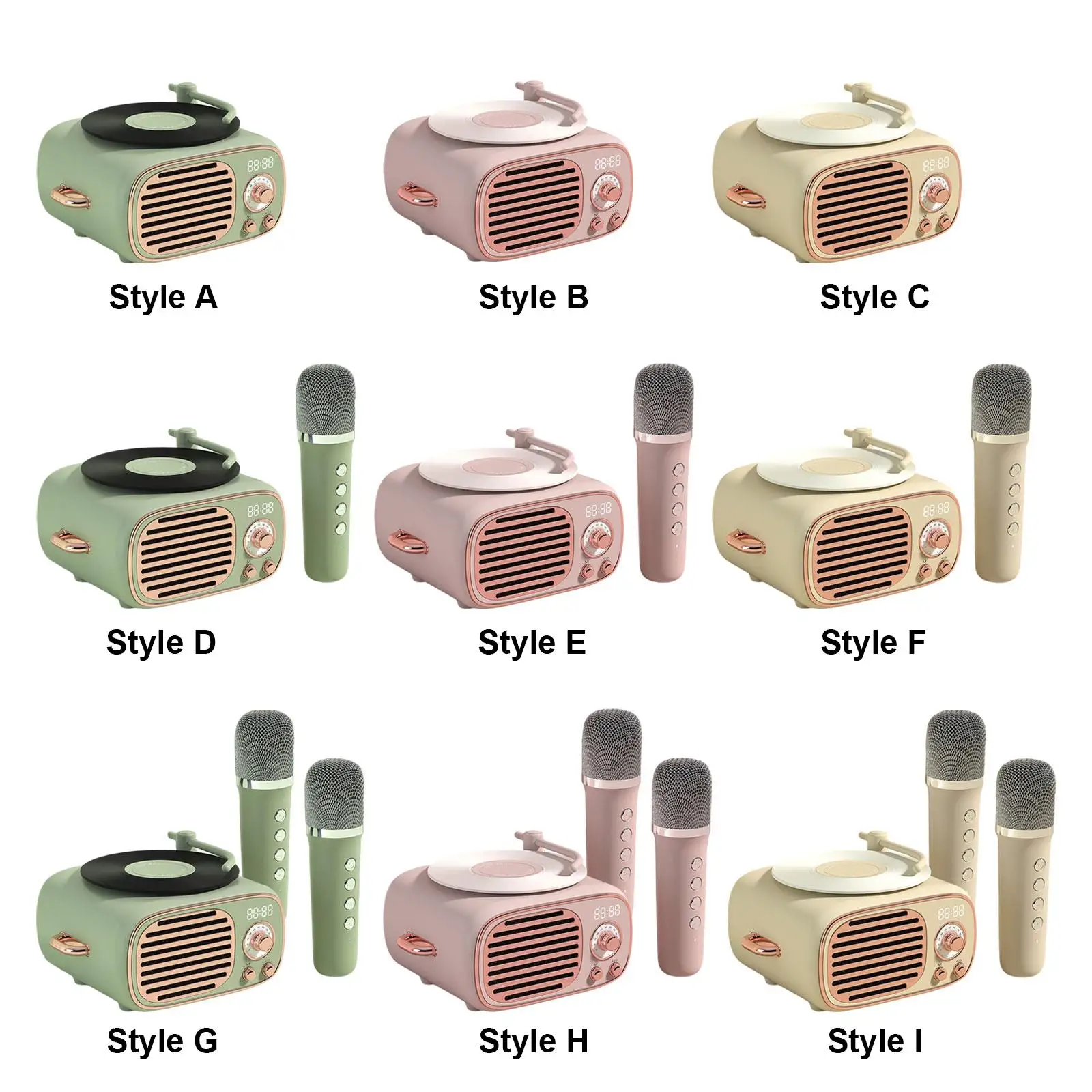 ลำโพงไร้สายแบบพกพาใช้งานได้หลายหน้าที่ตั้งโต๊ะของขวัญในร่มนาฬิกาสเตอริโอขนาดเล็กสำหรับงานปาร์ตี้ชายหาดเล่นกีฬาอาบน้ำที่บ้าน