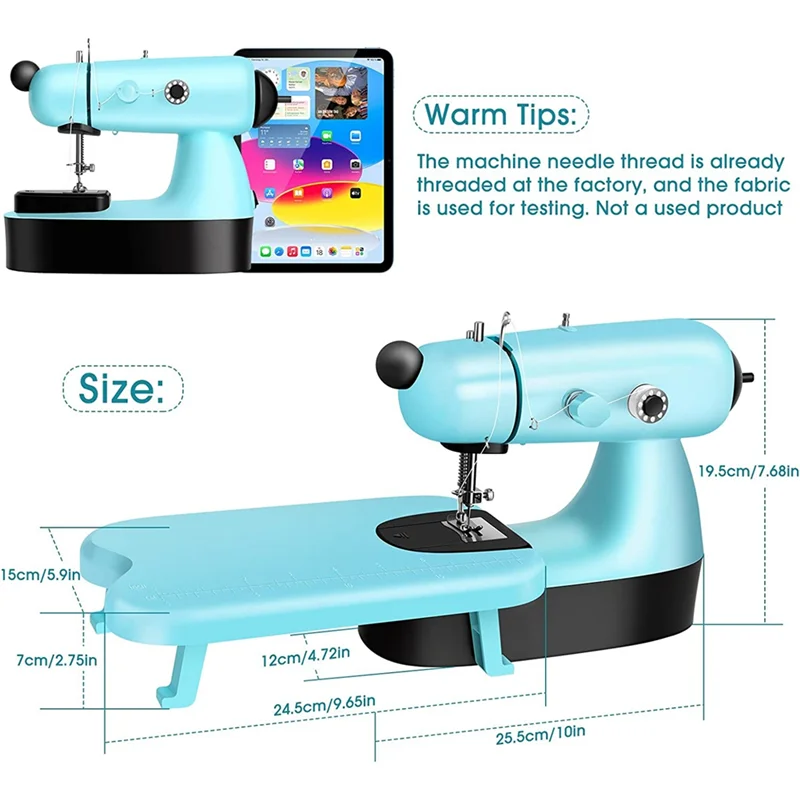 US Plug,Mini Sewing Machine, Upgraded Electric Sewing Machine with Sewing Bag, Expansion Board, for DIY Home Travel