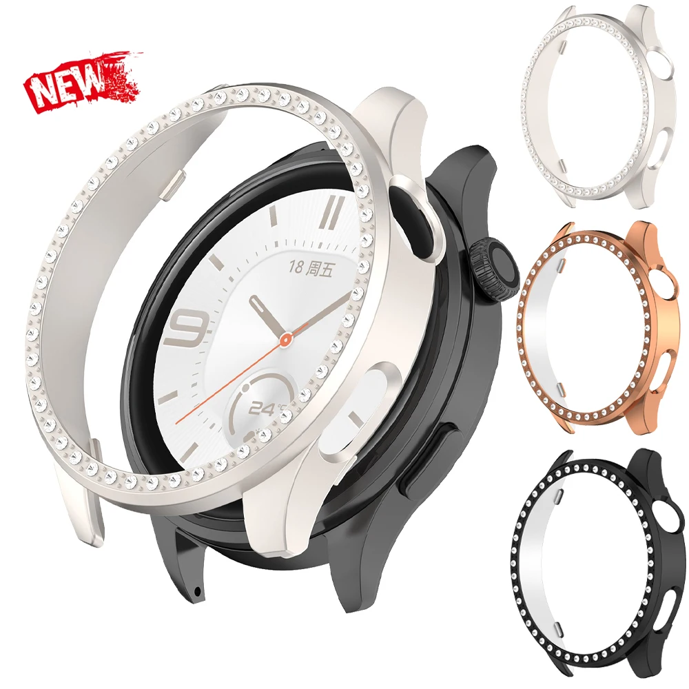 Bling Protective Case for Xiaomi Watch S5: PC Encrusted Shiny Diamond Cover Bumper (No Glass) - for Xiaomi Watch S5 Accessory