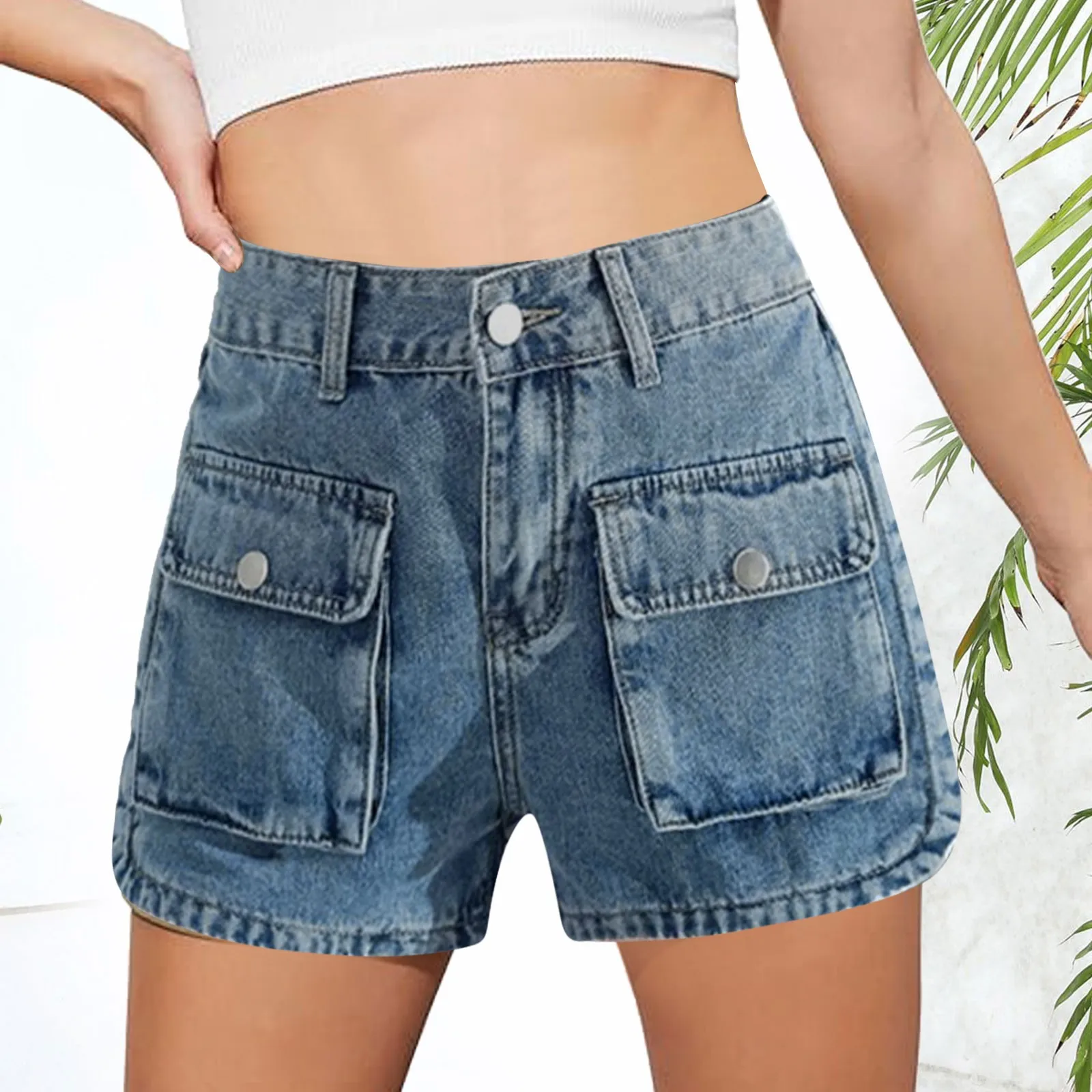 Vintage Cargo Shorts For Women Plus Size Fashionable Loose Fitting Casual Versatile Denim Shorts For Women Wedding Guest