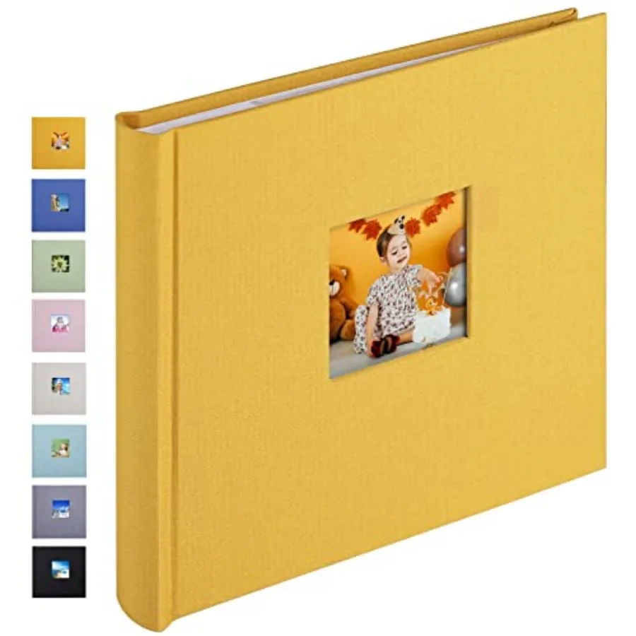 Photo Album Hold 60 Photos with Memo Vertical Slip-in Pockets Photo Book, Linen Cover Picture Photo Albums with Writing Space f