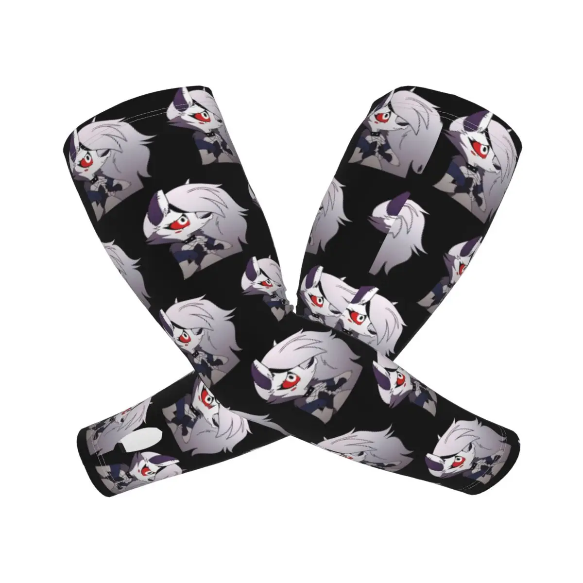 Helluva Boss Loona Outdoor Arm Sleeves Sun UV Protection Cover Summer Ice Silk Cycling Tattoo Sleeves