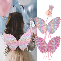 Butterfly Wings Angel Wings Children's Festival Performance Decoration Fairy Stick Unicorn Party Decor Birthday Party Decor