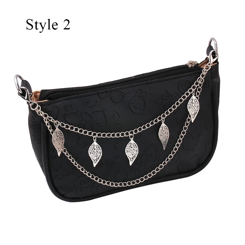 Multi-layer Bag Chains For Handbag Decoration Hollow Out Pentagram Pendant With Lobster Buckle DIY Bag Part Accessories