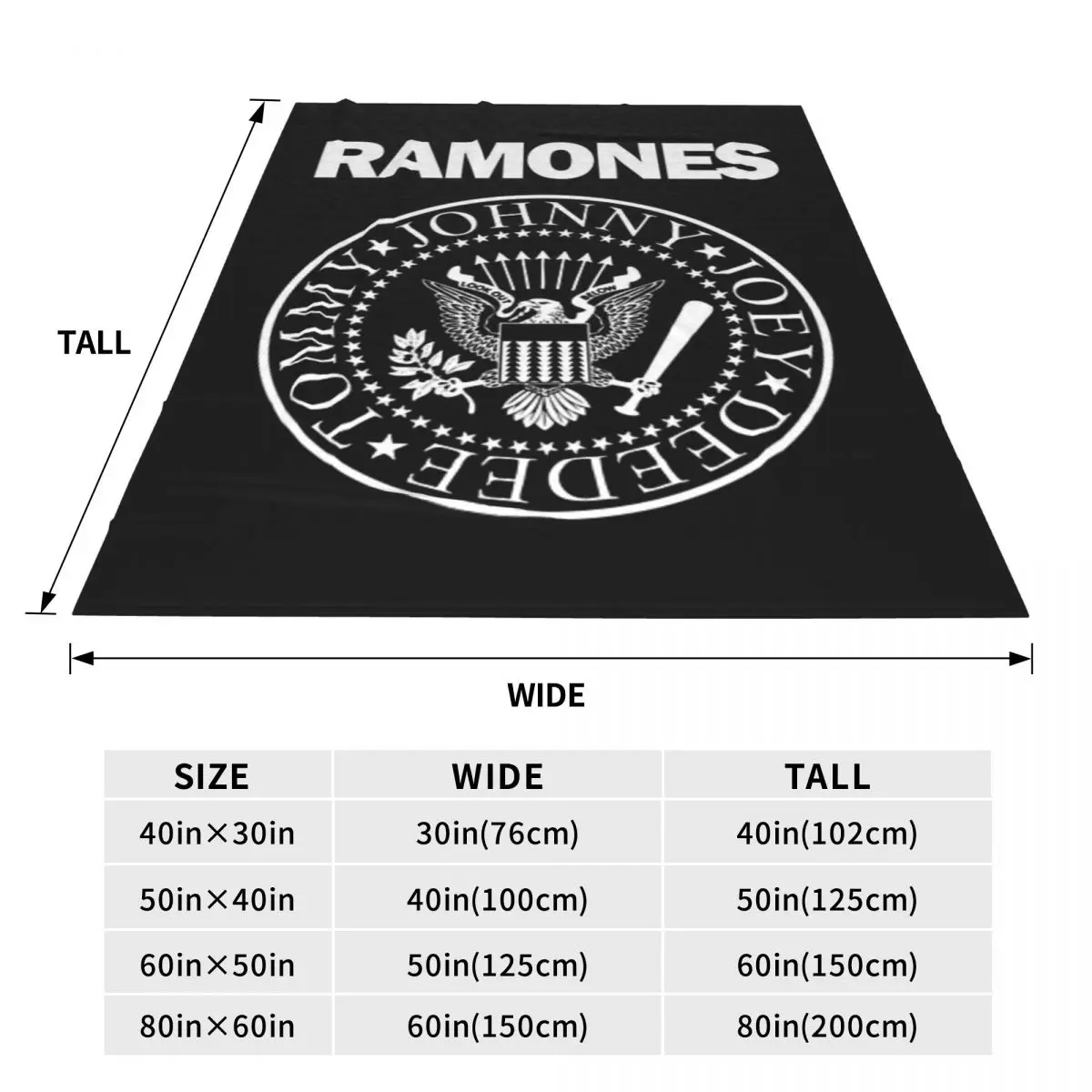 The Ramone Merch Blanket Soft Warm Flannel Throw Blanket Bedding for Bed Living room Picnic Travel Home Sofa