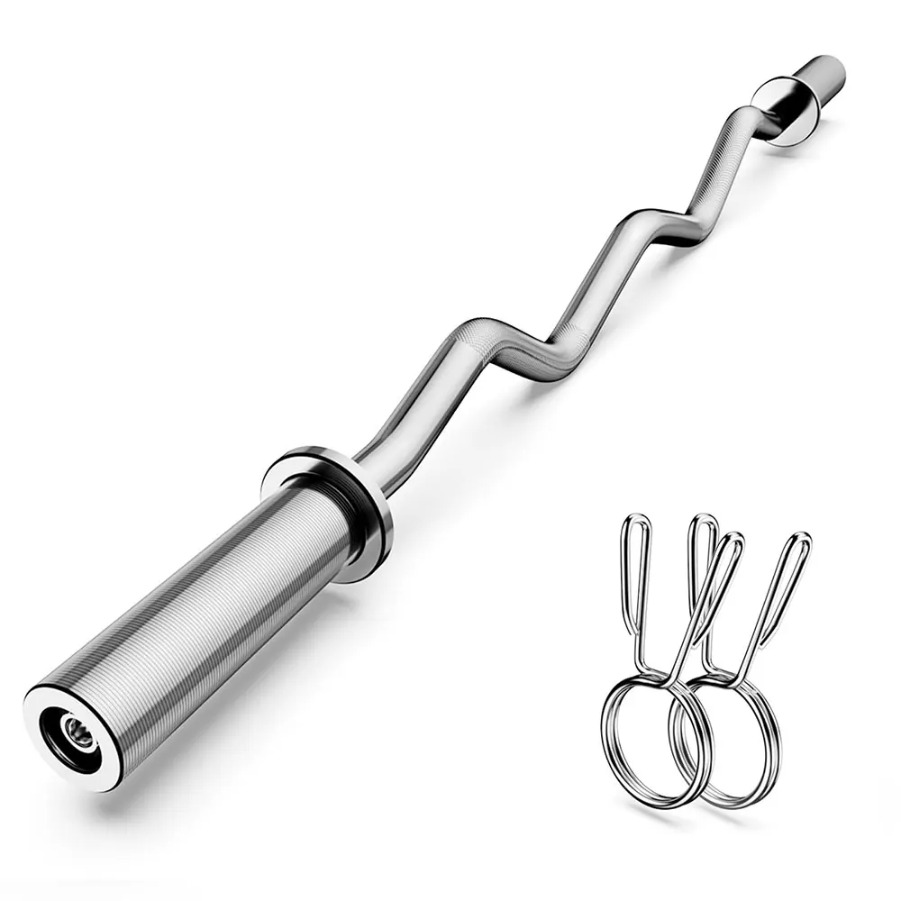 Ergonomic Heavy-Duty Curl Barbell Full-Range Motion Exercise  Weightspromote sales
