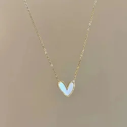 Trendy Korean Simple Heart Pendant Choker Necklaces For Woman Clavicle Chain Necklace for Women Girls New Party Gifts Jewelry