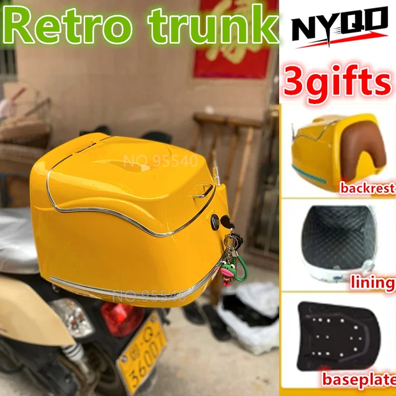 38L Motorcycle trunk electric vehicle trunk pedal battery car toolbox moto tail box motorcycle box top case bau de moto 오토바이 캐노피