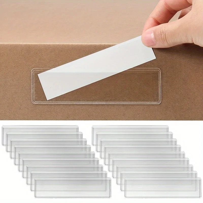 

10pcs Office Document Self-adhesive Label Bag, Transparent Plastic, That Is, Glue Sleeve