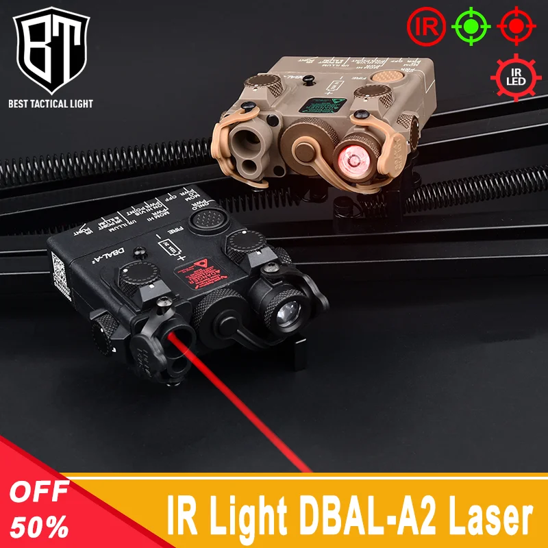 WADSN Nylon Plastic DBAL A2 Red Green Dot Laser IR Lighting With Fast Release Base Fit 20mm Rail Hunting Scout Weapon Accessory