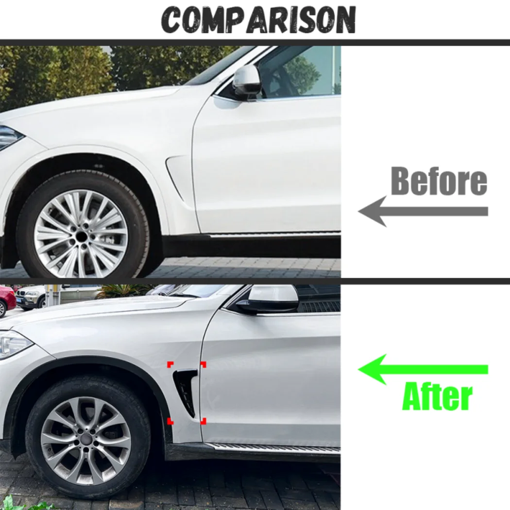 For BMW X5 F15 M Sport 2014 2015 2016 2017 2018 Fender Side Air Vent Trim Cover Shark Side Grille Decoration Styling Sticker