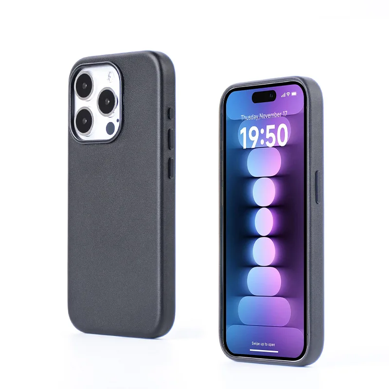 2024 Luxury Leather For iPhone 15 Pro Max Plus Strong Magnet Case For Magsafing Cover Wireless Charging Drop Protect Covers