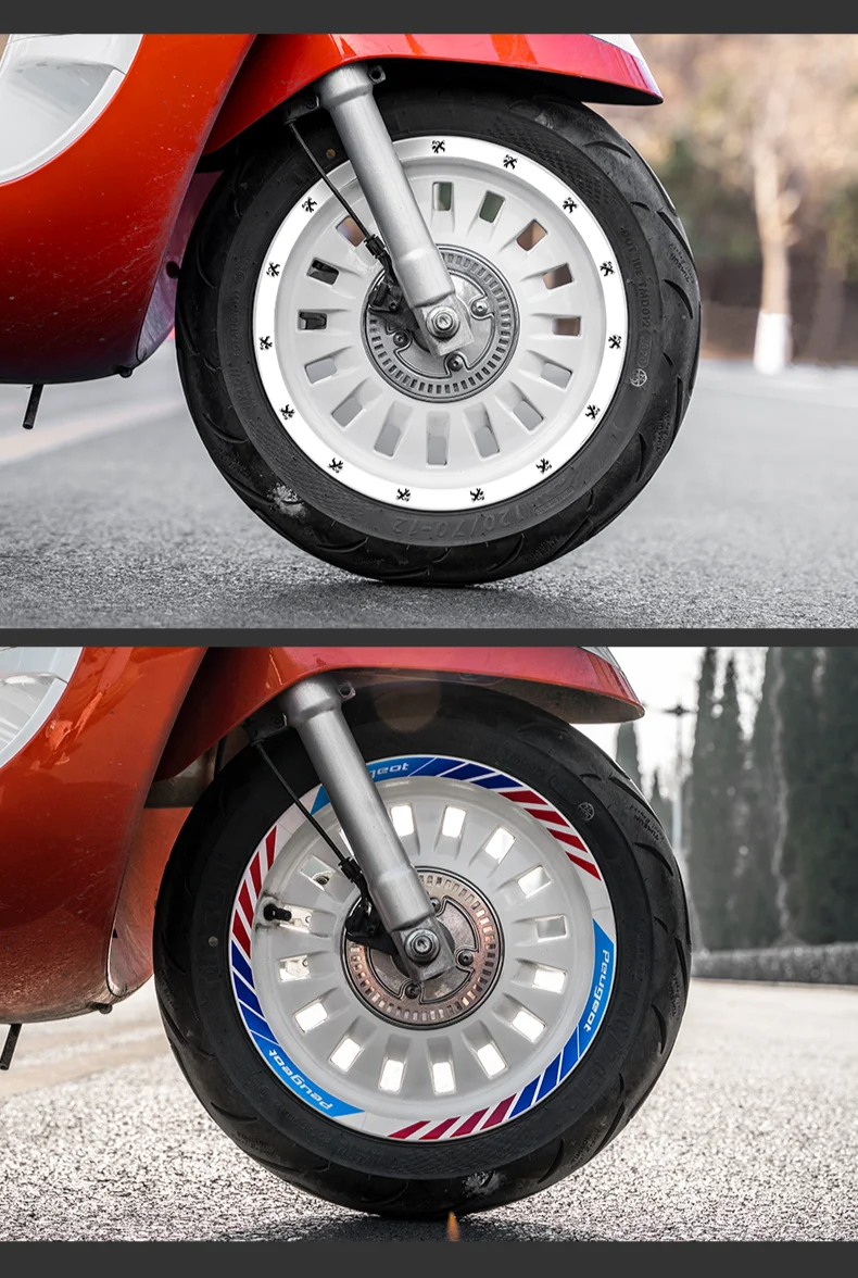 

Motorcycle Wheel Hub Paste Rim Reflective Repair Decorative Sticker for Peugeot Django 150