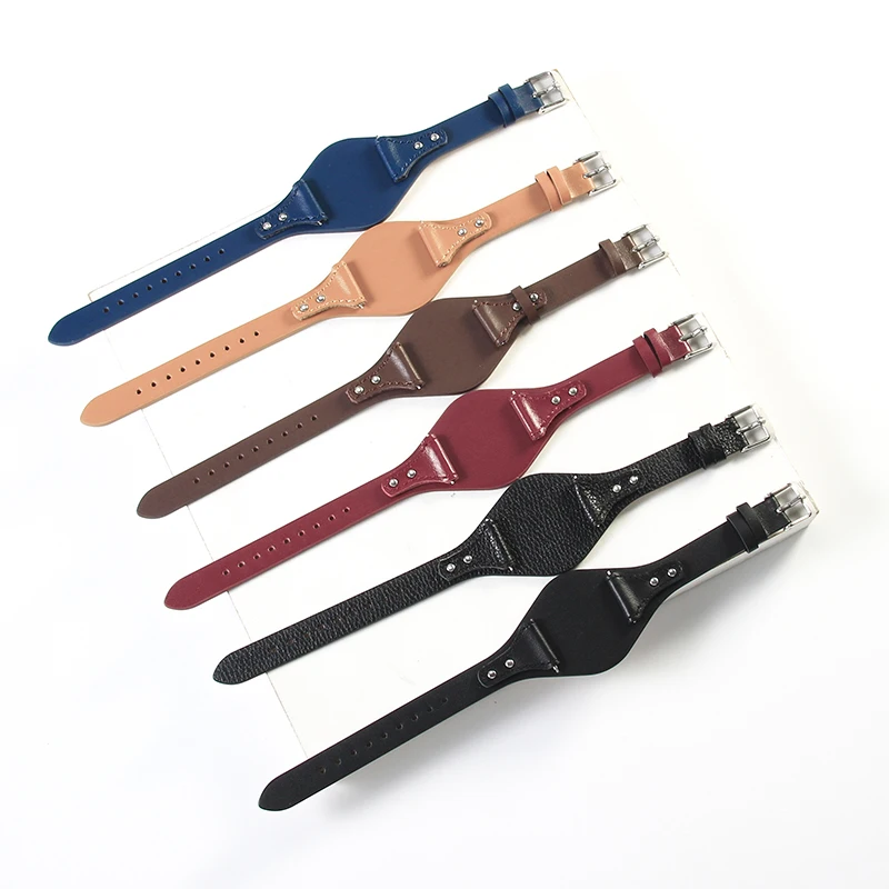 

Wear Resistant Durable Genuine Cow Leather Watchbands with Tray for Fossil ES4045 ES4114 ES4113 ES3838 ES3625 ES3616 Strap 18mm