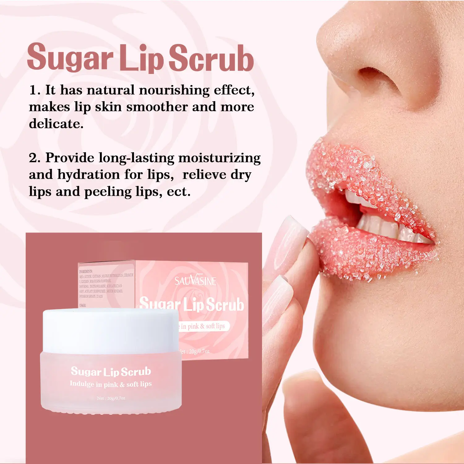 Sugar-exfoliante labial nutritivo, bálsamo labial hidratante, antienvejecimiento, exfoliante, labios completos, elimina la piel muerta, lápiz labial