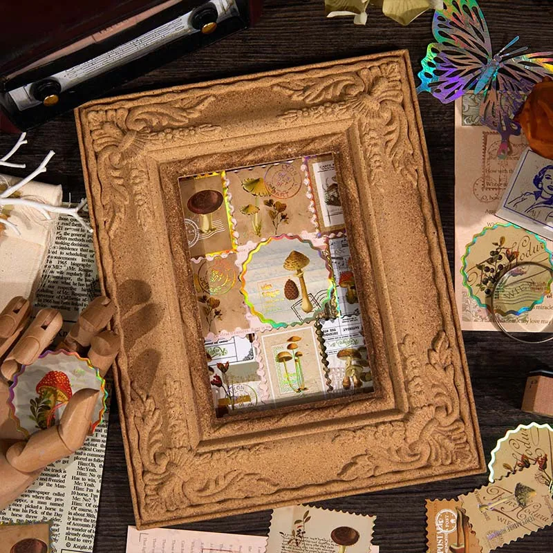 40 - ختم عتيق - حزمة ملصقات على الطراز، مع رسوم بريدية قديمة - أنماط مستوحاة لتزيين المجلات وسجل القصاصات