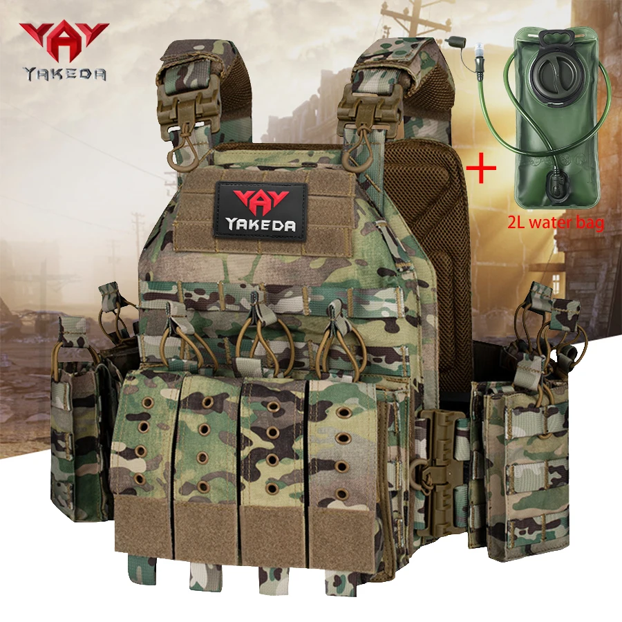 

Легкий туристический жилет YAKEDA с 2-литровым водонепроницаемым мешком, модульной конструкцией и множеством карманов.