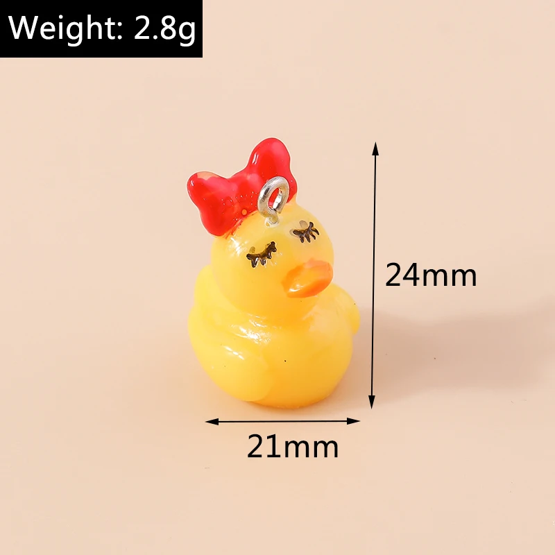 10 stücke Gemischte Niedlichen Tier Charms Hahn Milch Kuh Schwein Schildkröte Biene Ente Anhänger Für Schmuck Machen DIY Halskette Armband mithelfer – Detail 14