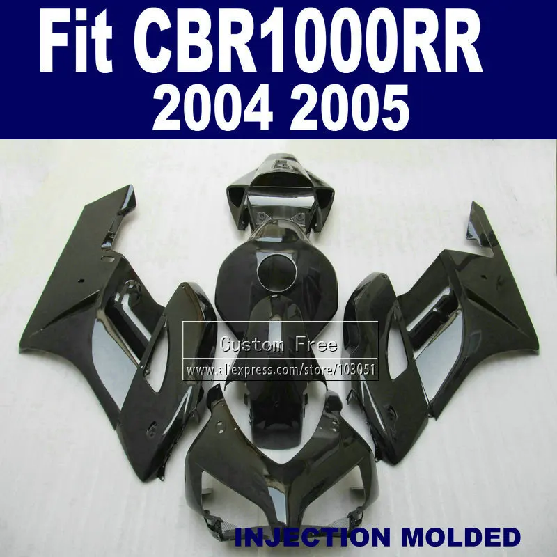 

New ABS Injection fairing kits for 04 05 Honda CBR1000RR CBR 1000 RR 2004 2005 CBR 1000RR glossy black fairings body set