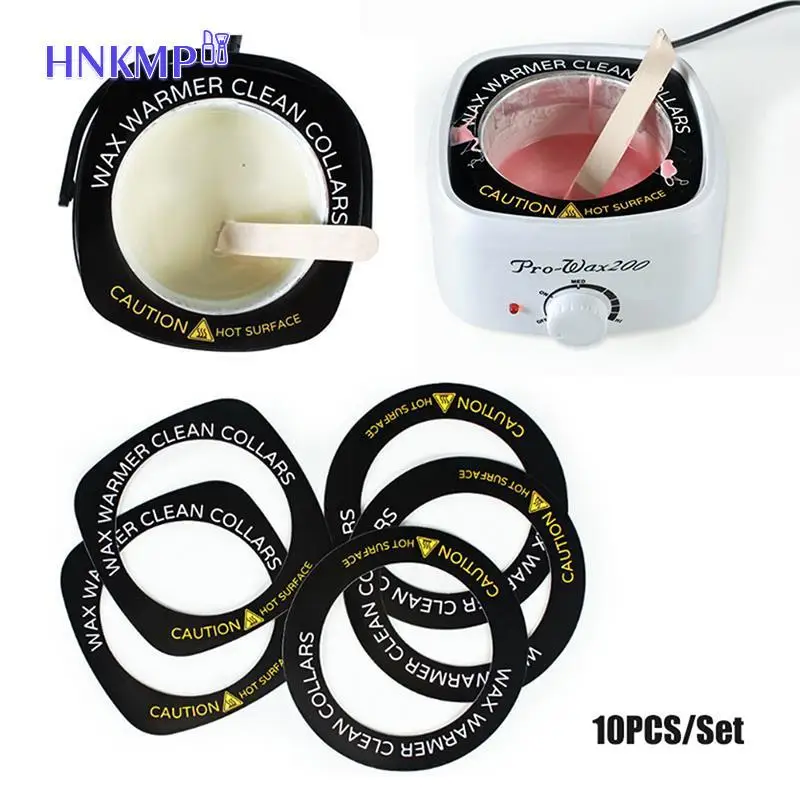 10pcs Hair Removal Wax Strips Round Shape Waxing Machine Cleaning Protection Melt Wax Heater Accessory Paper Ring Wax Paper Pad