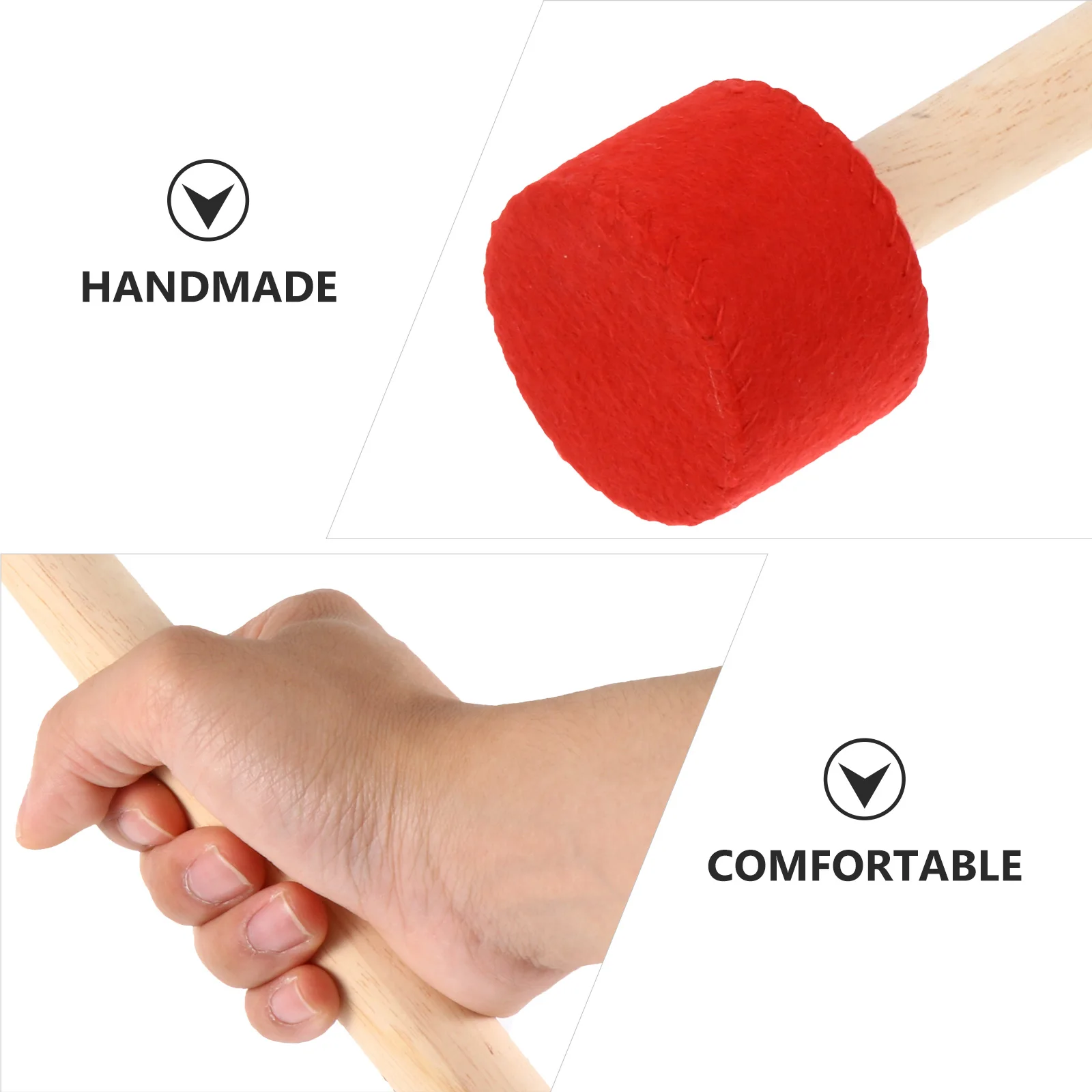 

Premium Singing Bowl Mallet 2Pcs Lightweight Smooth Striker Wrap Design for Gong Bowl Hammer Meditation Portable Gift