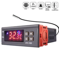 LED Digital Temperature Controller, Thermostat, Thermoregulator, Incubator Relay, Heating and Cooling 12 V 24V 220V STC-1000