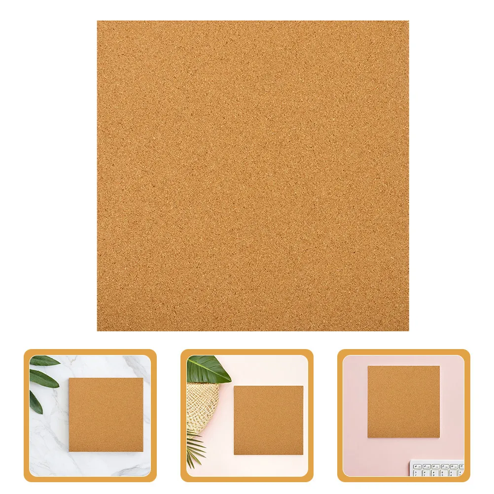 

5Pcs Adhesive Cork Sheet Tiles Sound Insulation 300x300x2mm Wooden Bulletin Boards for Office Home Classroom Memo Notice