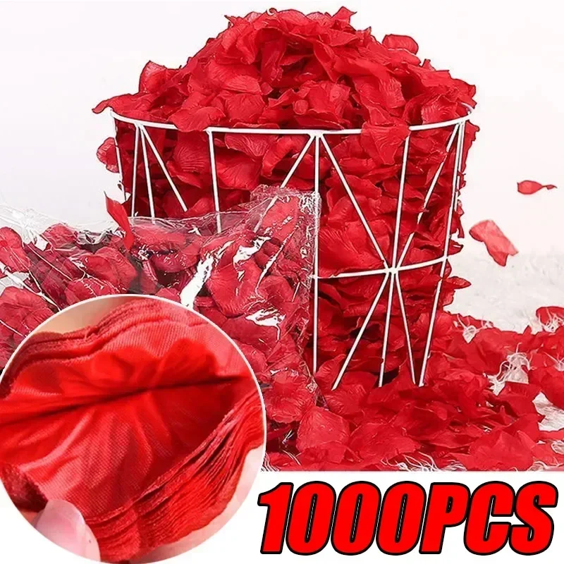 100/500/1000pcs Colorful Artificial Rose Petals Romantic Love Warm Silk Roses Wedding Valentine Day Party Decor Roses Supplies