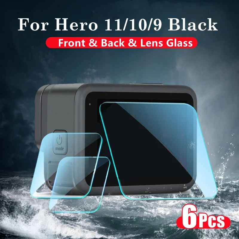 Tempered Glass Screen Protector For GoPro Hero 12 11 10 9 Action Camera Lens Protective Film for Go Pro Hero12 Hero11 Hero10