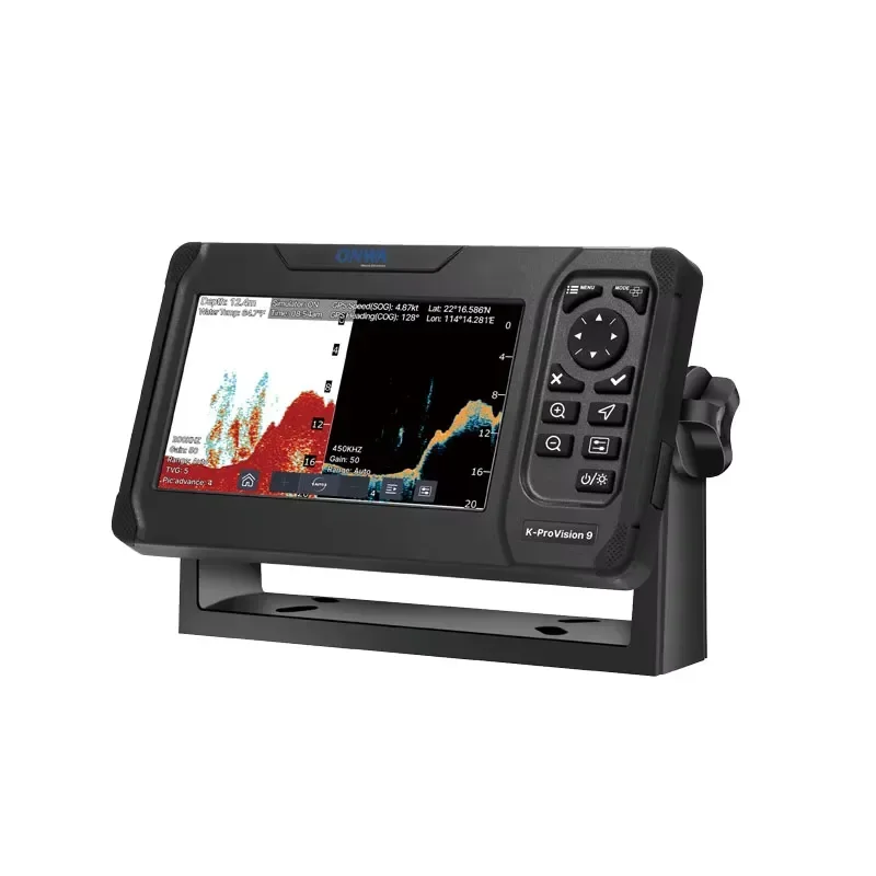 ONWA K ProVision 5C 5 Inch Touchscreen Marine Fish Finder Sonar GPS TMS20 Transducer Boat Fishing Depth Sounder Sea