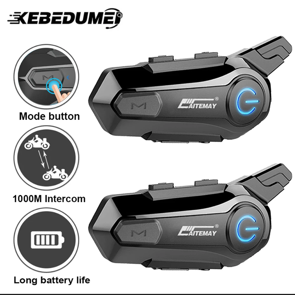 X1 Plus Bluetooth Intercom Motorcycle helmet bluetooth headset for 2 Rider intercomunicador Moto Interphone Headset Wireless